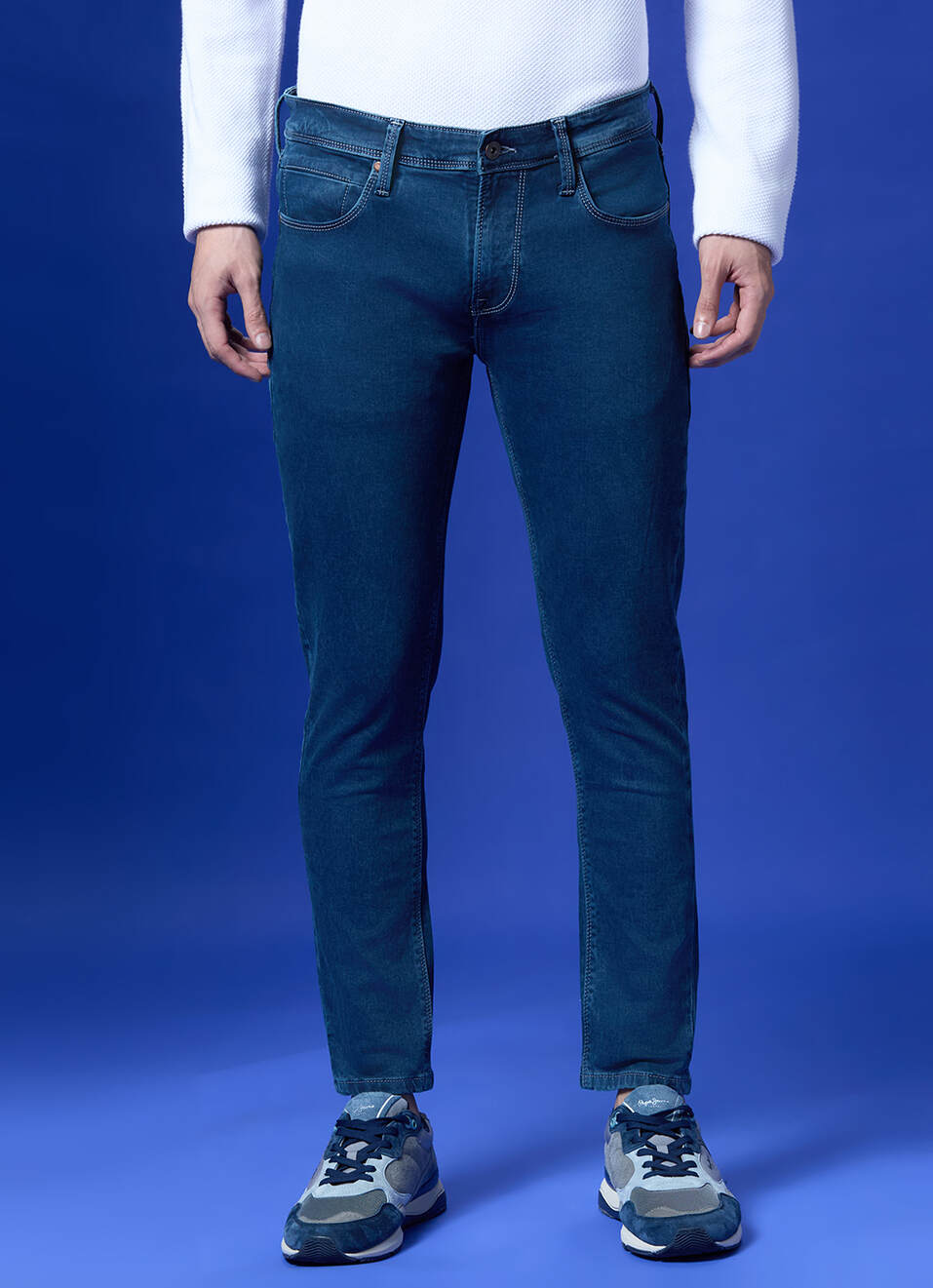 Oliver Blue Mid Waist Ankle Jeans, , large image number 2