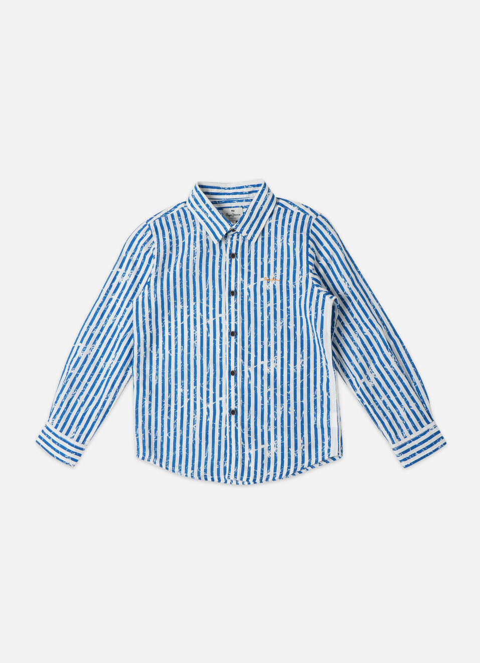 Blue Printed Stripe Shirt, , large image number 0