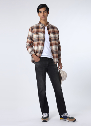 Men Black Mid Rise Straight Fit Jeans