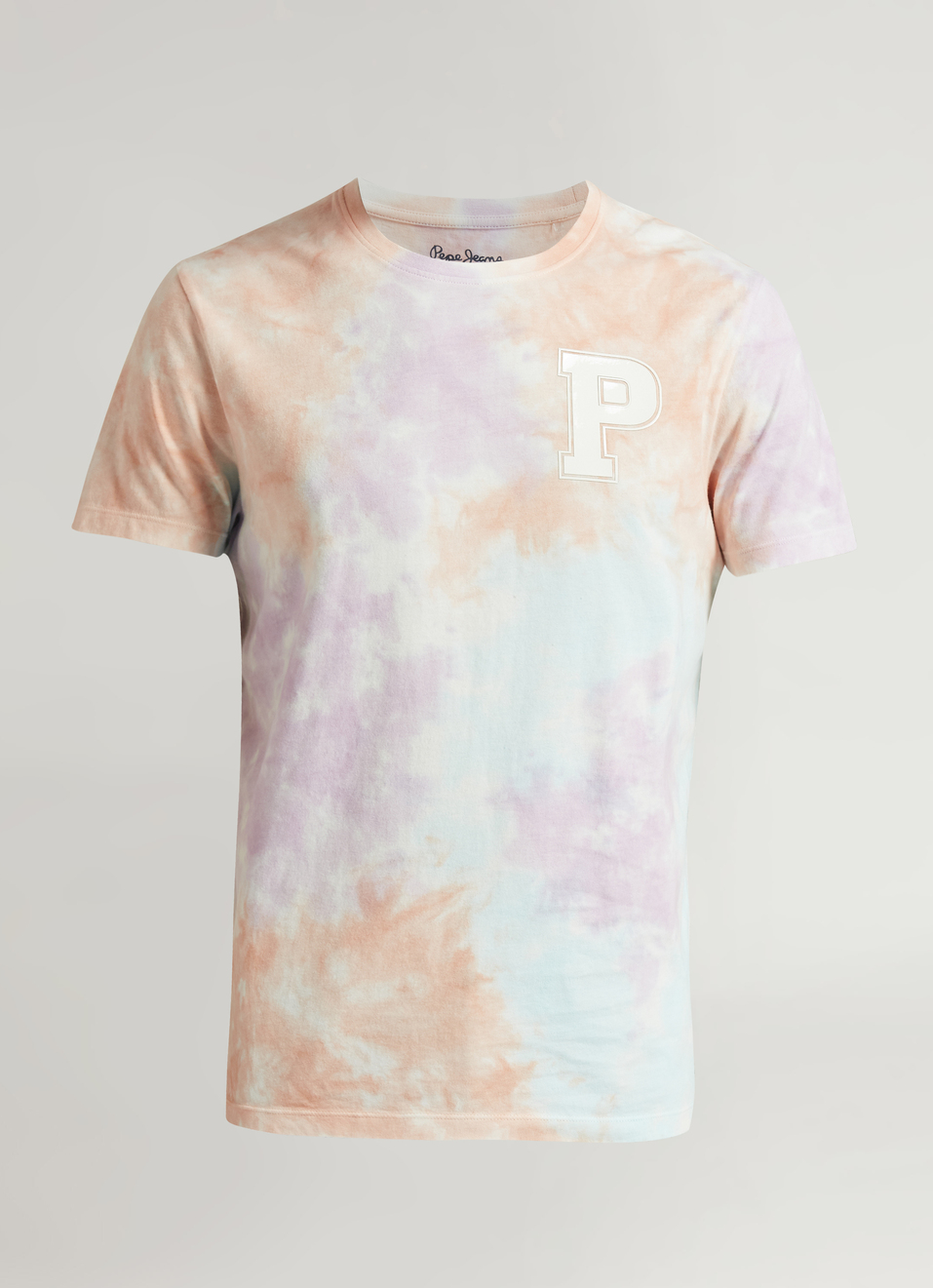 Pink Tie And Dye Print Trendy Short Sleeve T-shirt, , large image number 5