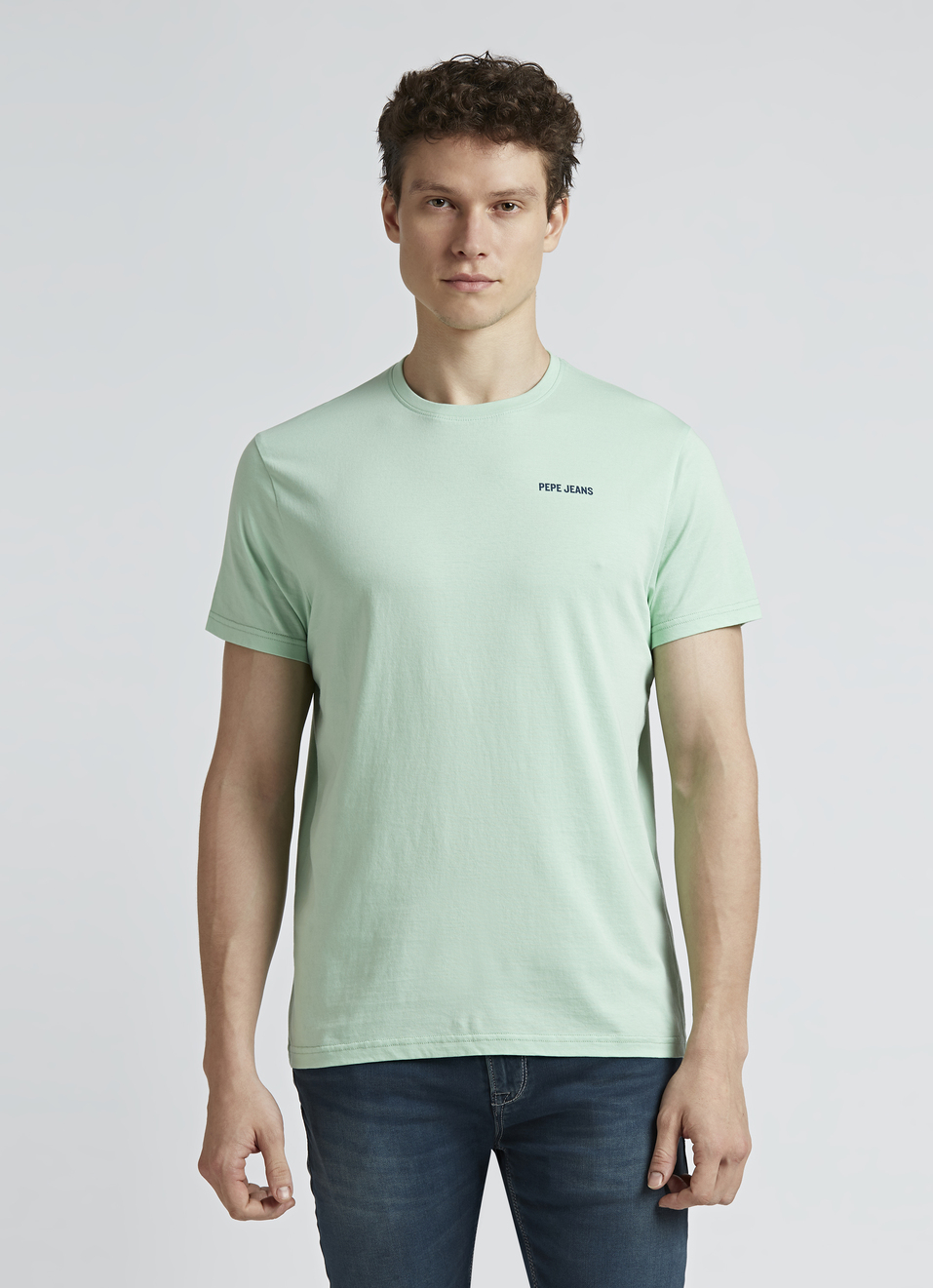 Light Green Back Print Short Sleeve T-shirt, , large image number 1