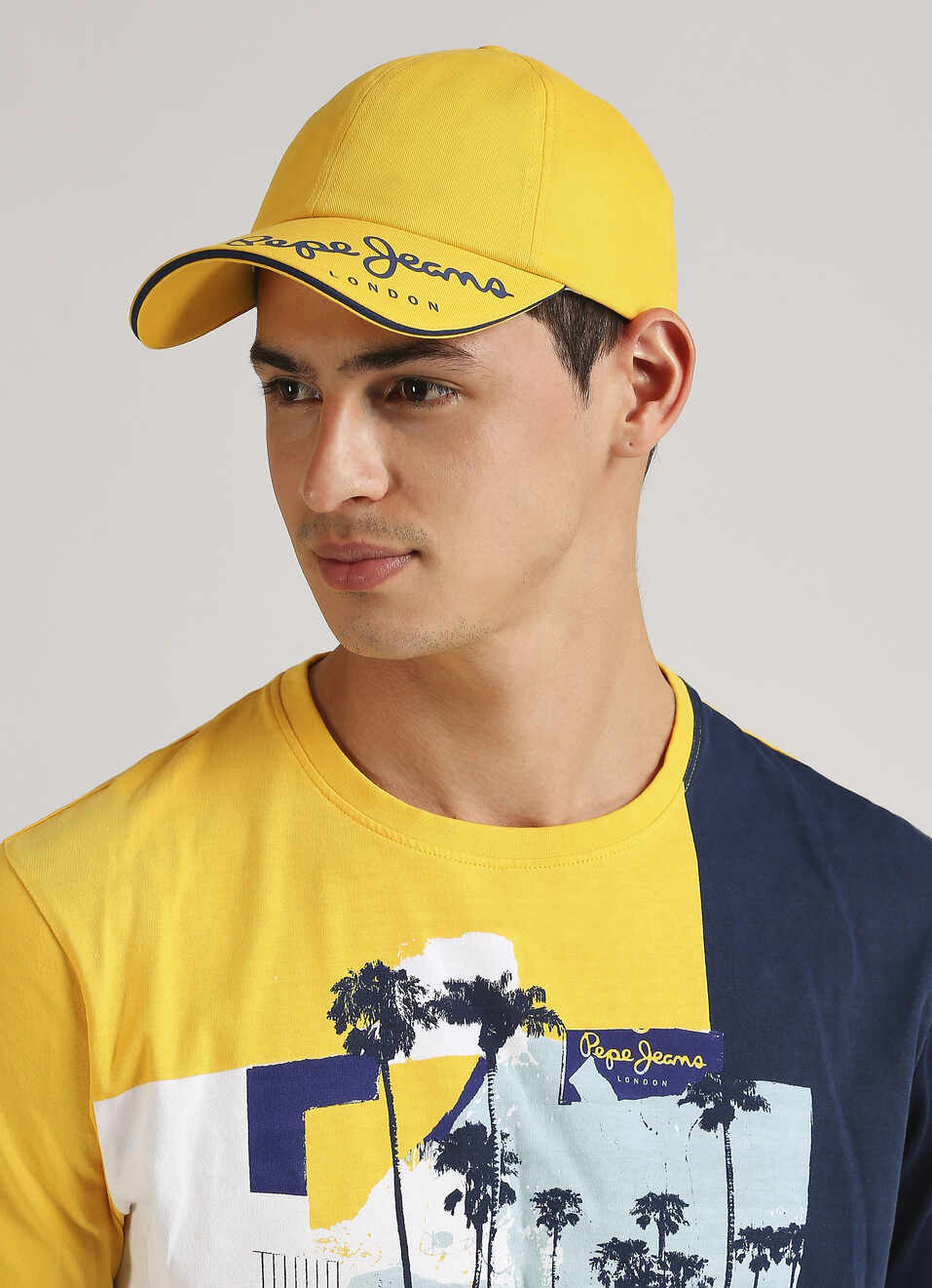 Yellow Printed Sports Cap, , large image number 2