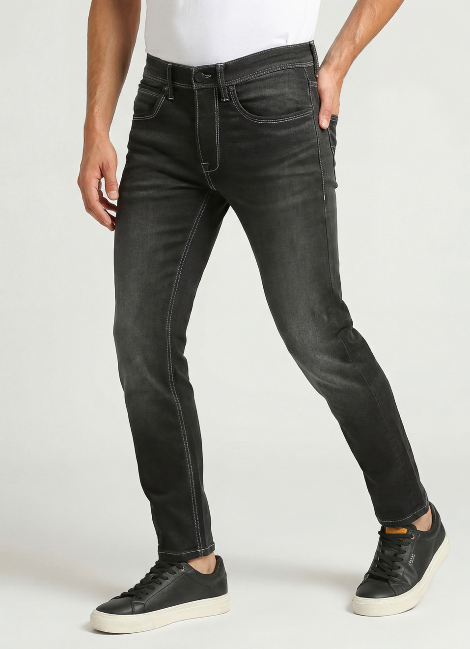 Chinox Black Mid Rise Ankle Gymindigo Jeans, , large image number 0