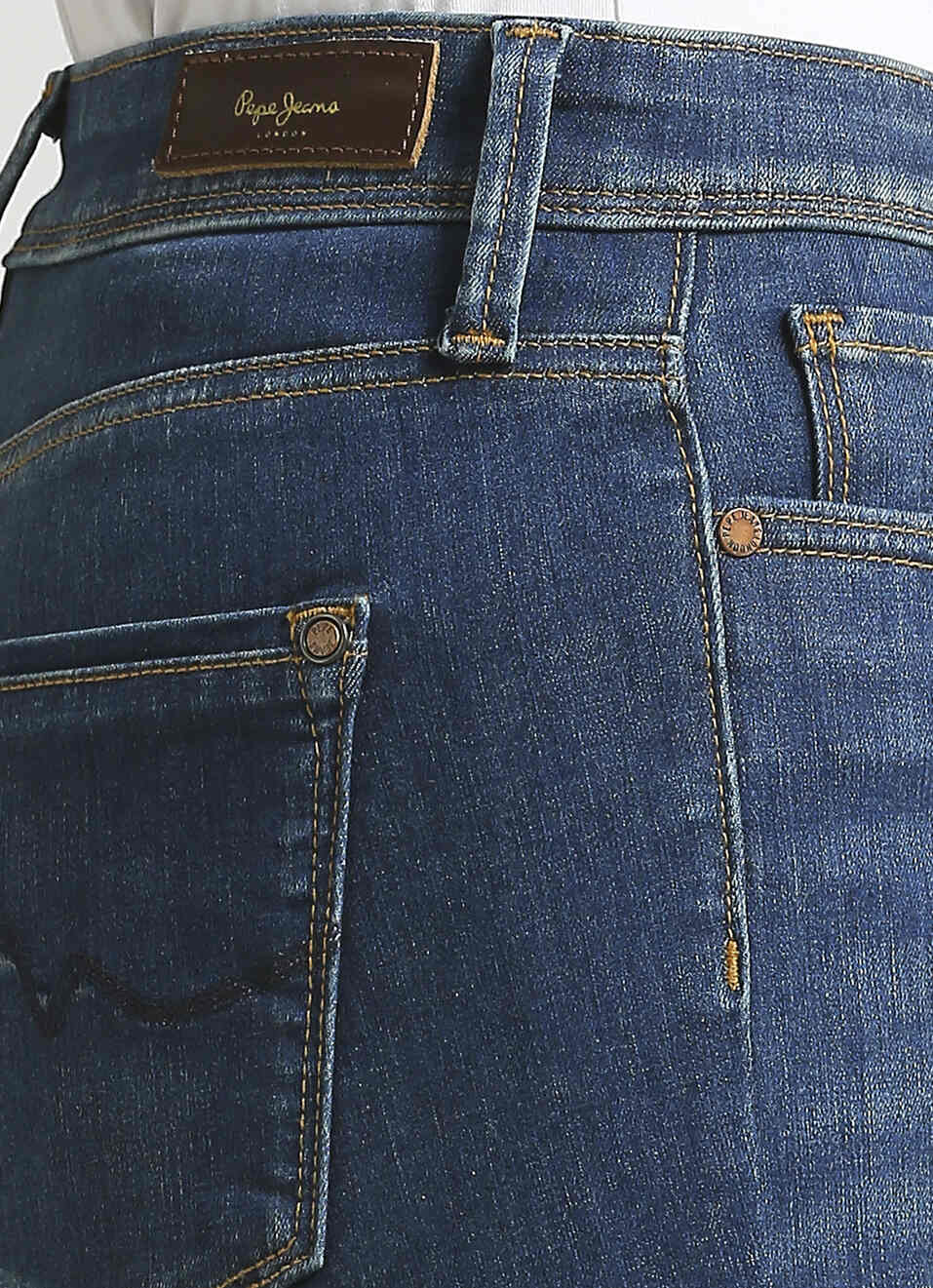 Dion Dark Blue High Waist Flare Powerflex Jeans, , large image number 4
