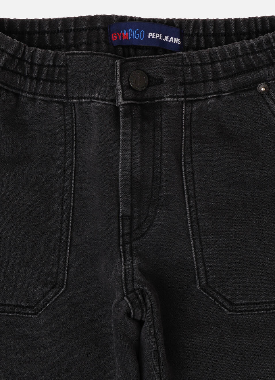 Boys Black Mid Rise Jogger Fit Elasticated Jeans, , large image number 2