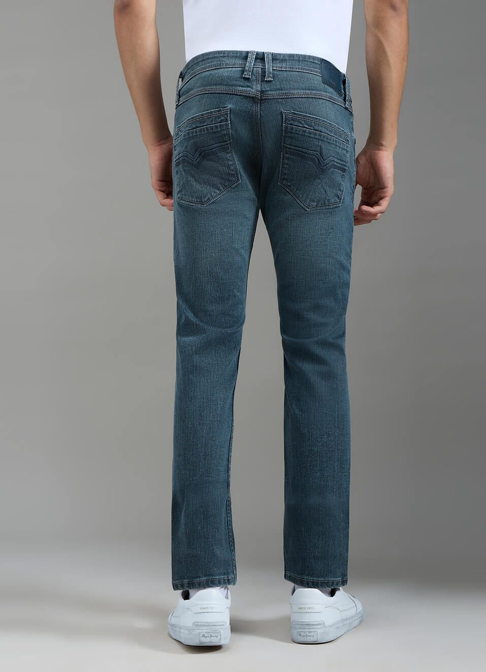 Men Medium Green Used Slim Fit Jeans, , large image number 3
