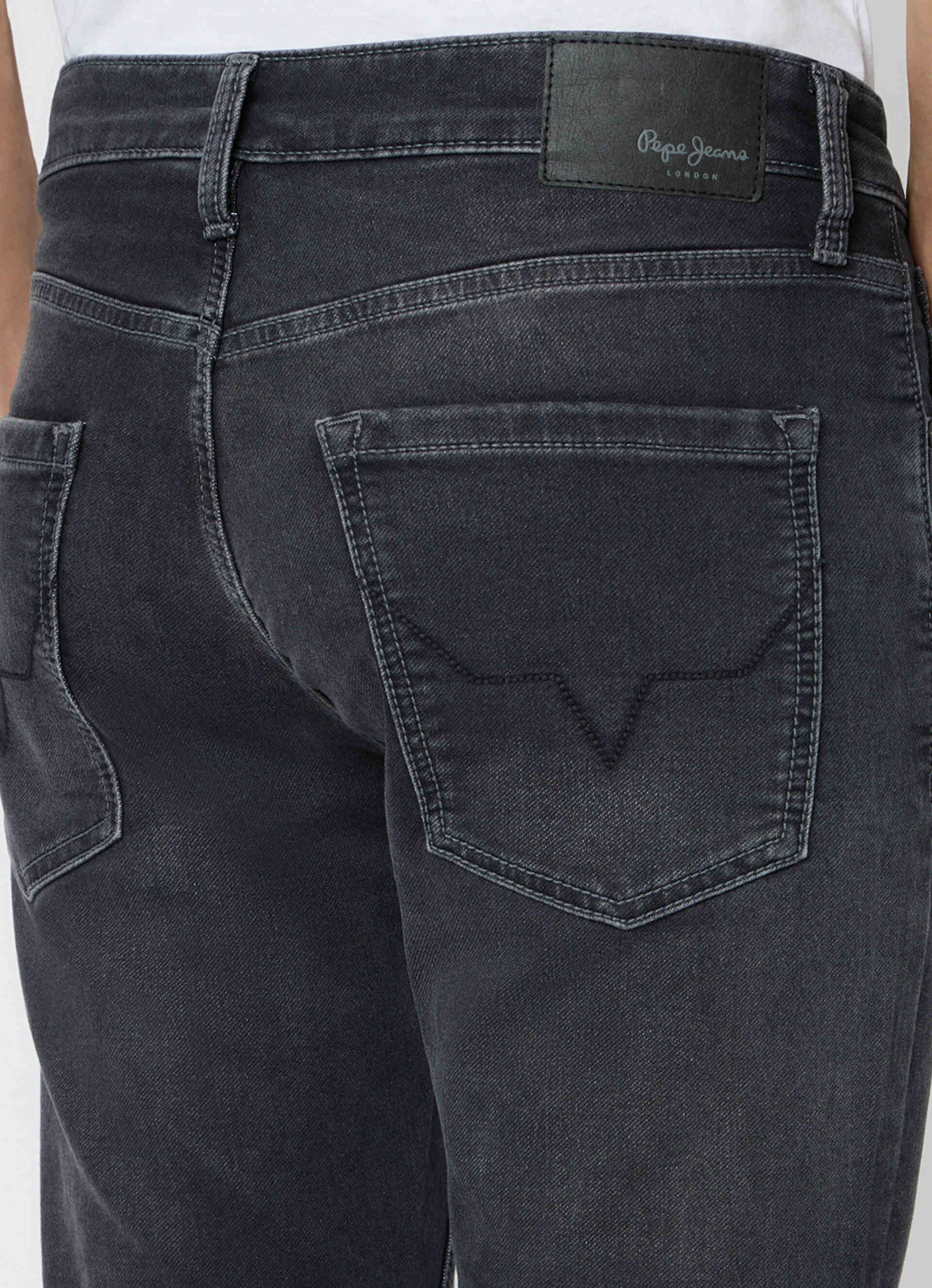 Men Black Slim Fit Stretchable Jeans, , large image number 9
