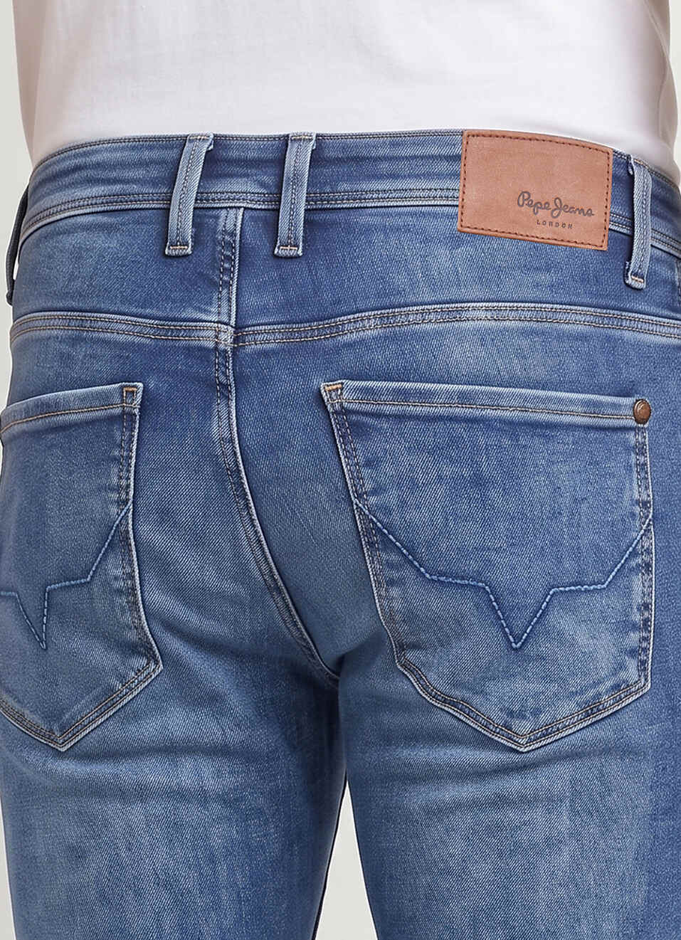 Men Blue Slim Fit Mid Rise Stretchable Jeans, , large image number 5