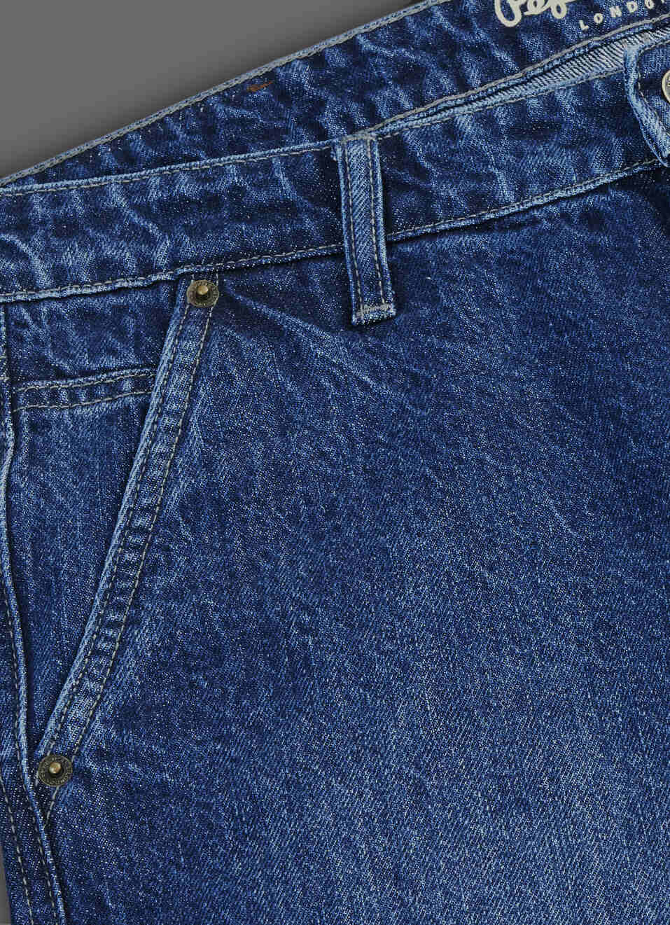 Men Blue Straight Fit Mid Rise Cargo Jeans, , large image number 5