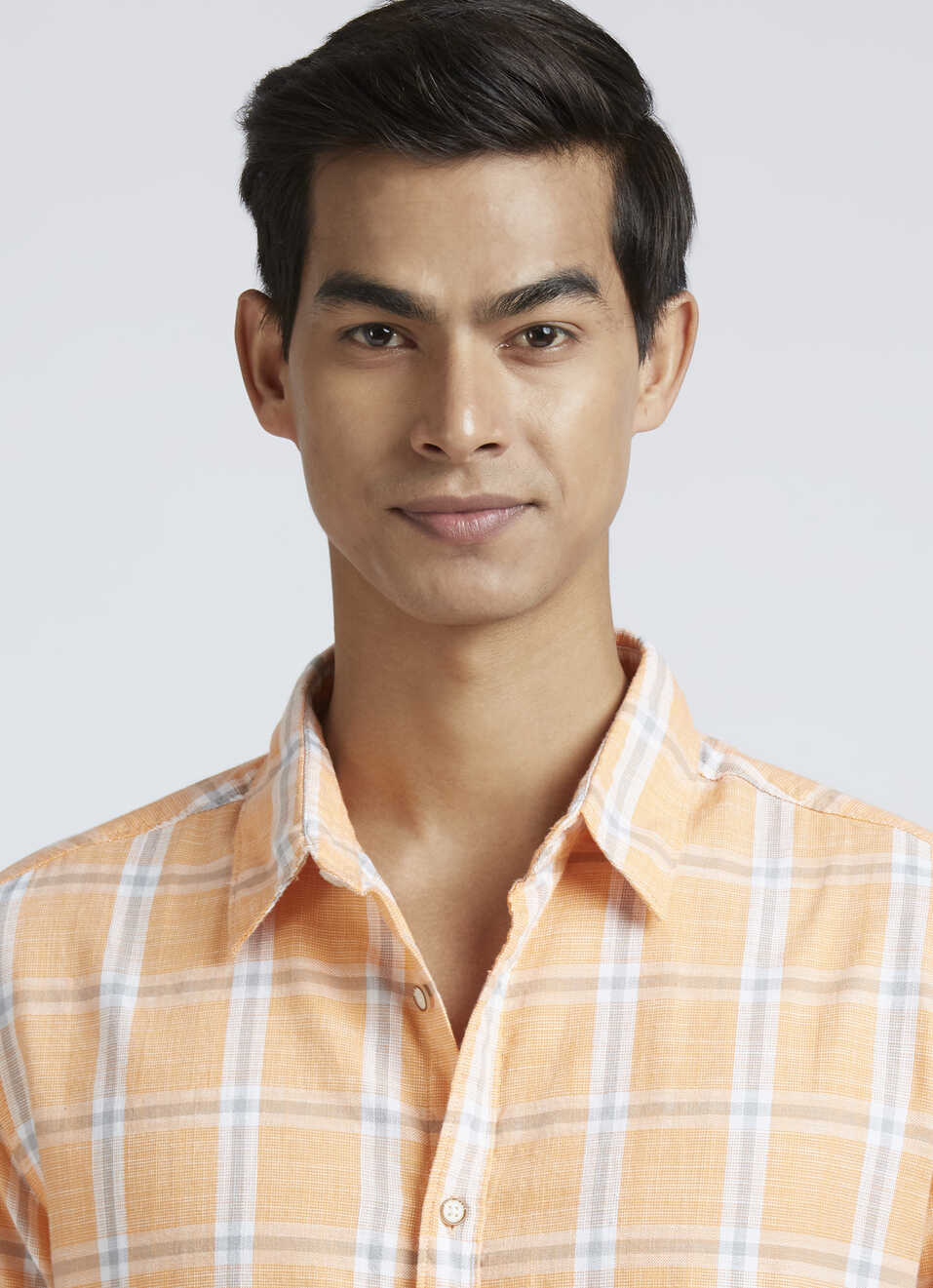 Orange Check Full Sleeve Shirt, , large image number 4