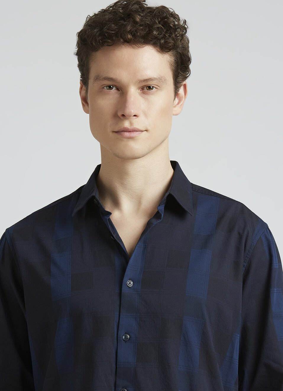 Navy Check Full Sleeve Shirt, , large image number 4