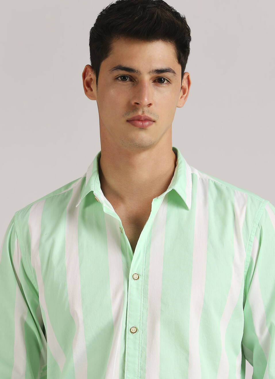 Green Stripes Long Sleeve Shirt, , large image number 4