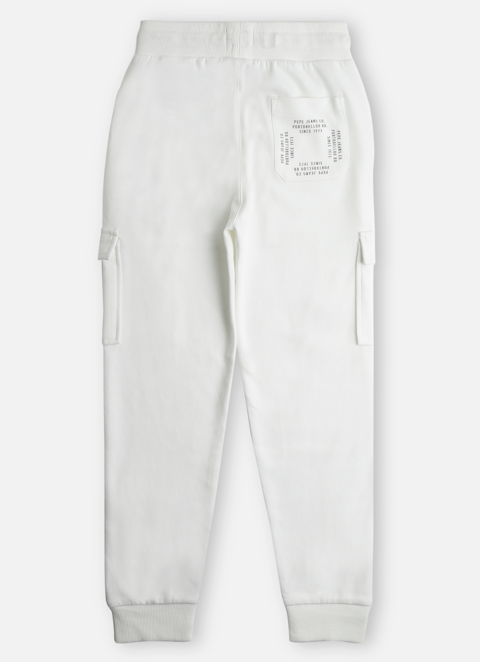 Boys Off White Interlock Knit Joggers, , large image number 1