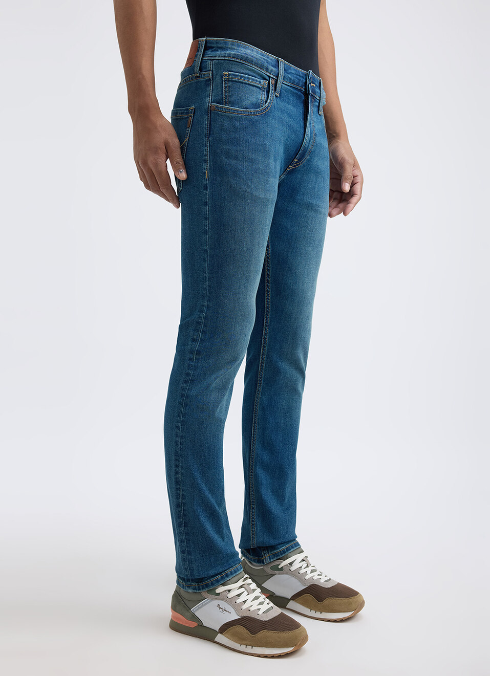 Men Blue Slim Fit Mid Rise All-climate Stretchable Jeans, , large image number 5