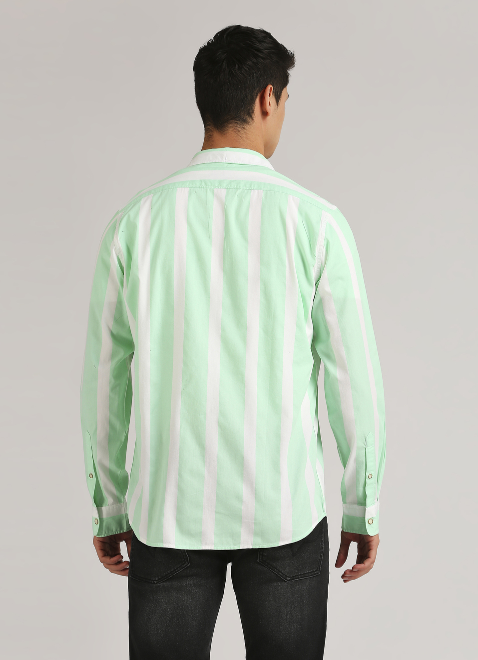 Green Stripes Long Sleeve Shirt, , large image number 1