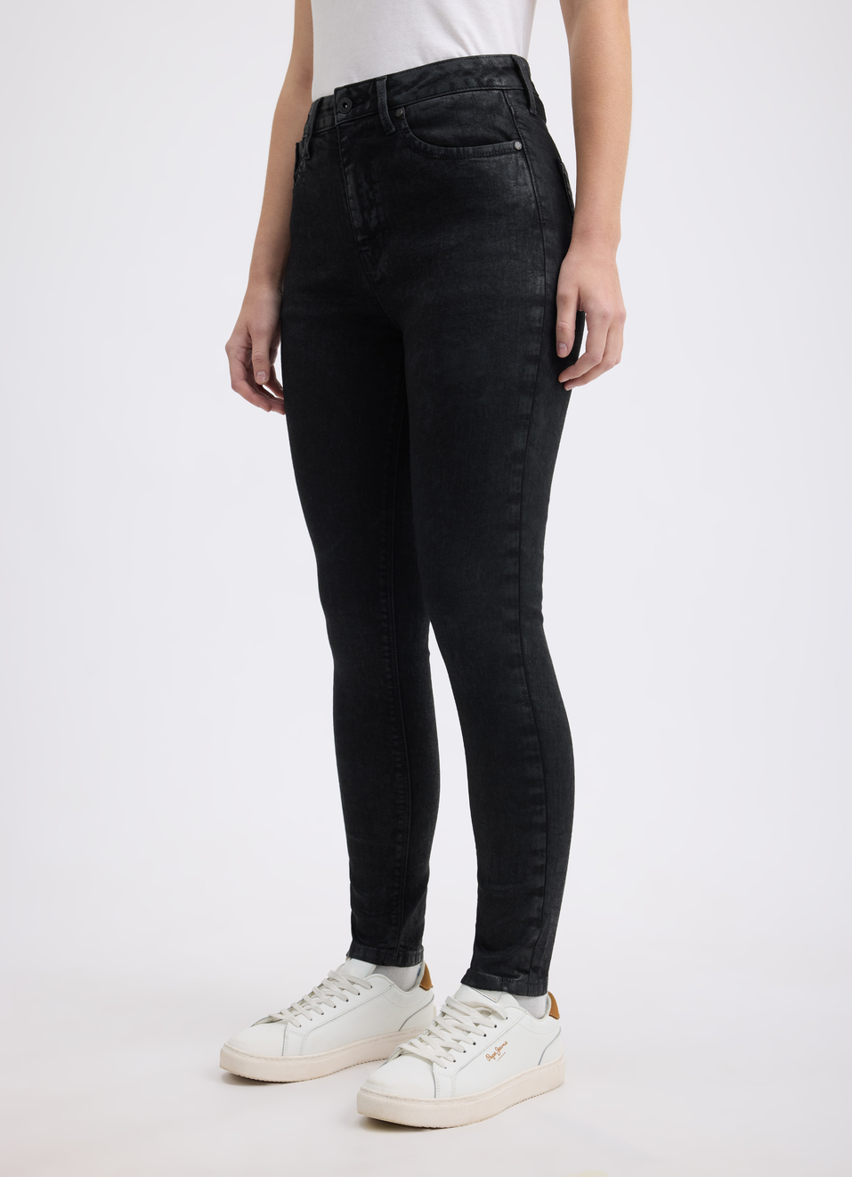 Women Black Skinny Fit High Rise Jeans , , large image number 3