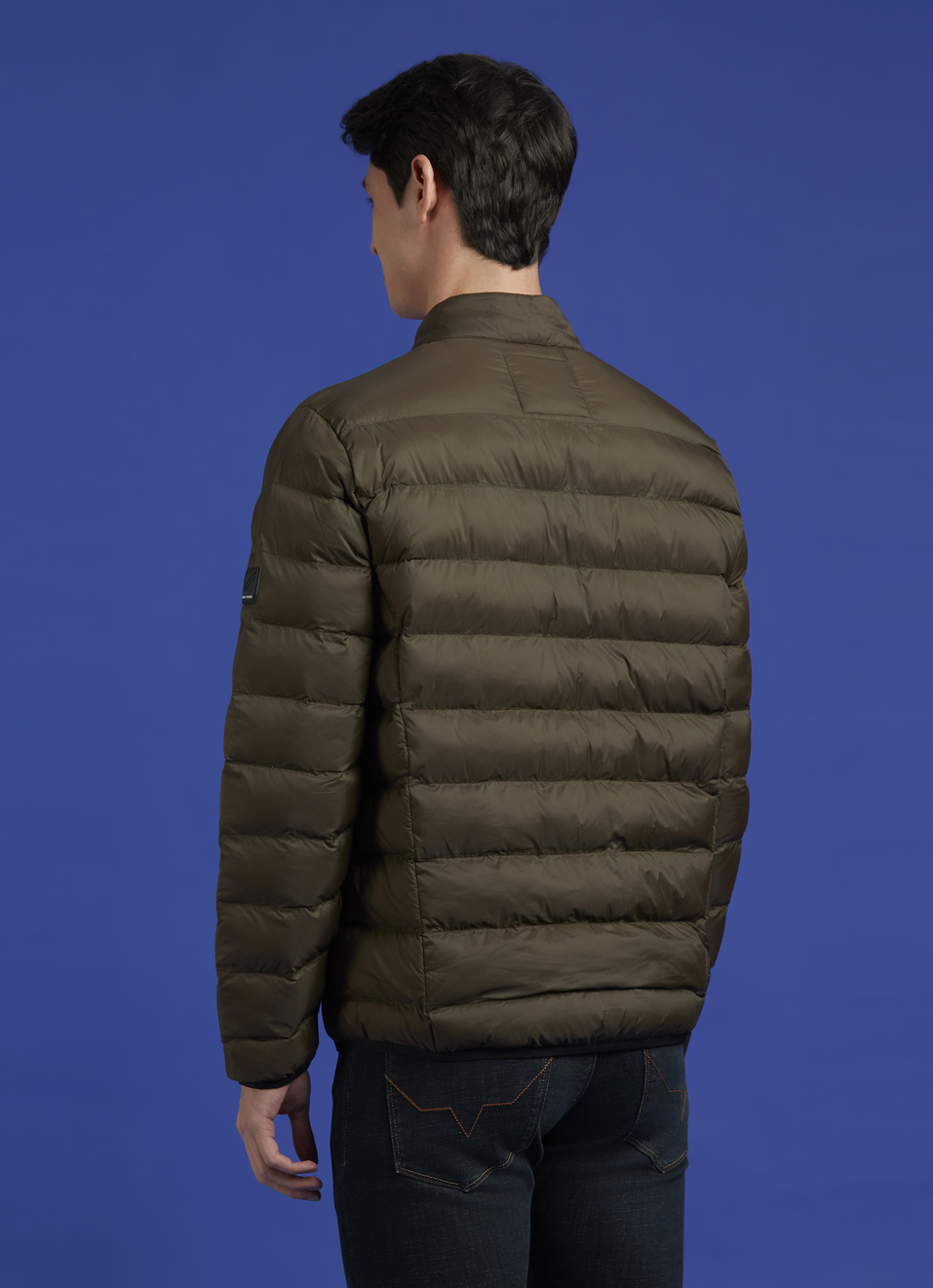 Olive Full Sleeve Puffer Jacket, , large image number 2