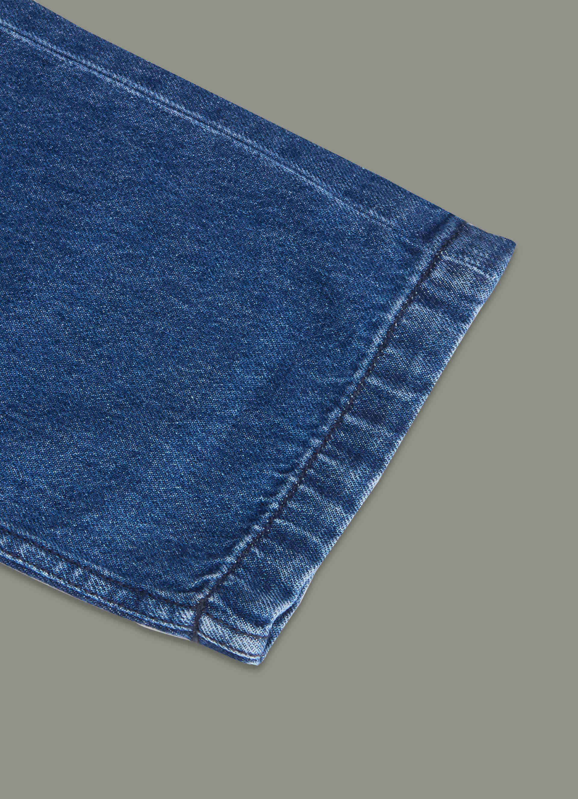 Men Blue Medium Dark Used Straight Fit Mid Rise Cargo Jeans, , large image number 8