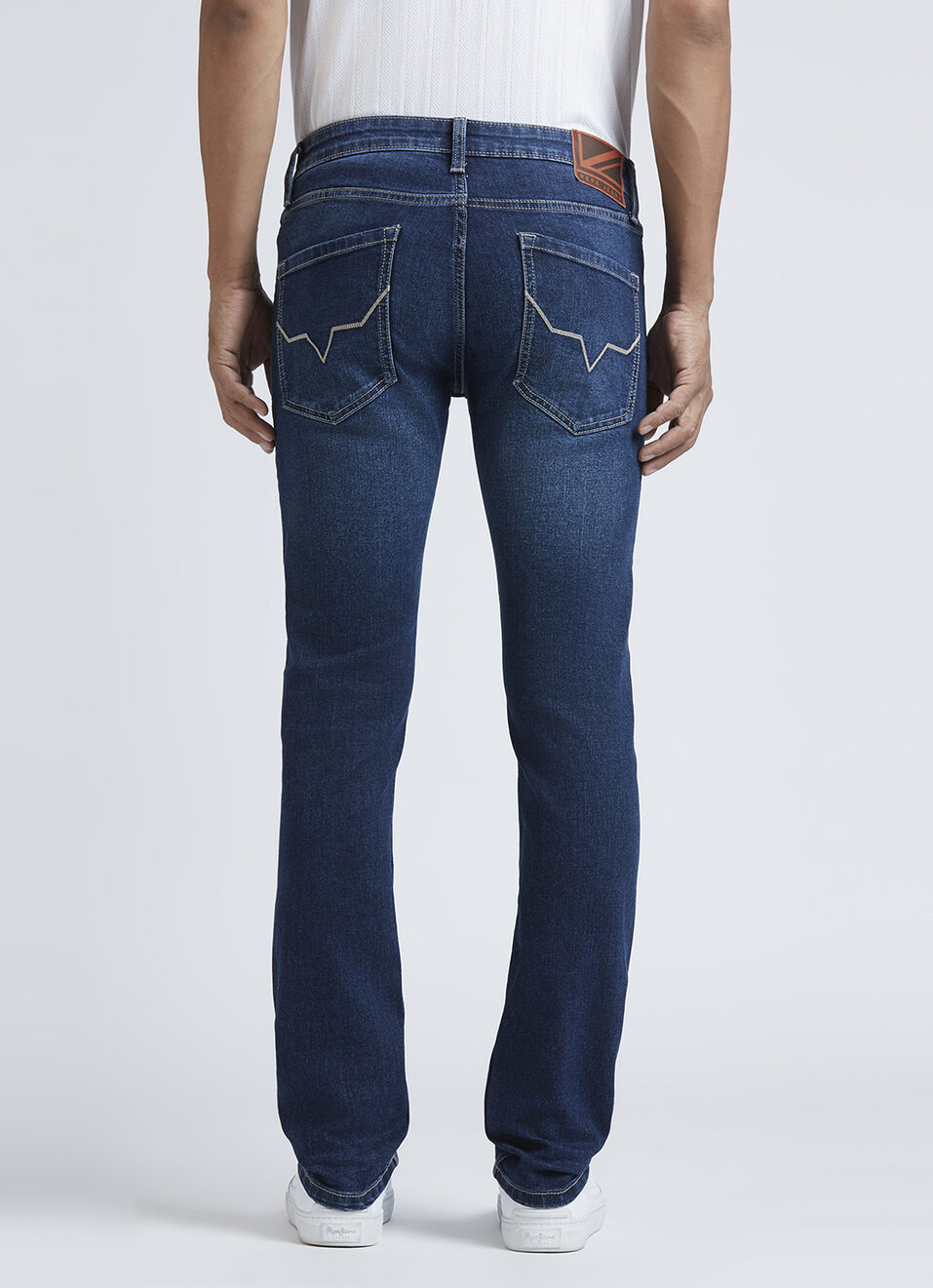 Vapour Blue Mid Rise Slim Jeans, , large image number 3