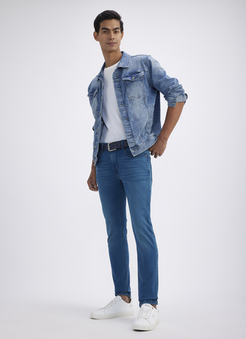 Men Green Slim Tapered Fit Low Rise Jeans 