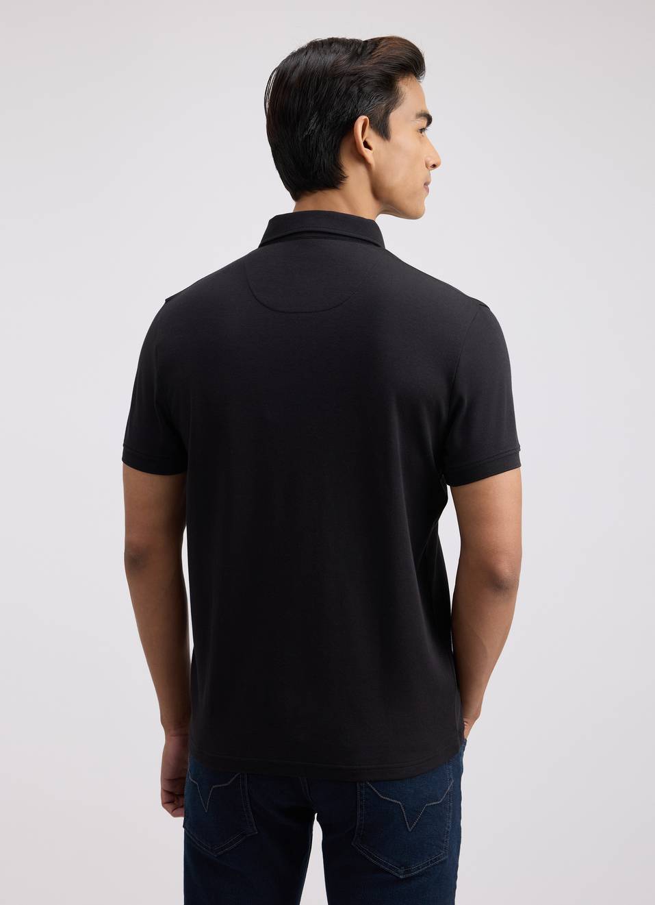 Men White Back Print Short Sleeve T-shirt, , large image number 2