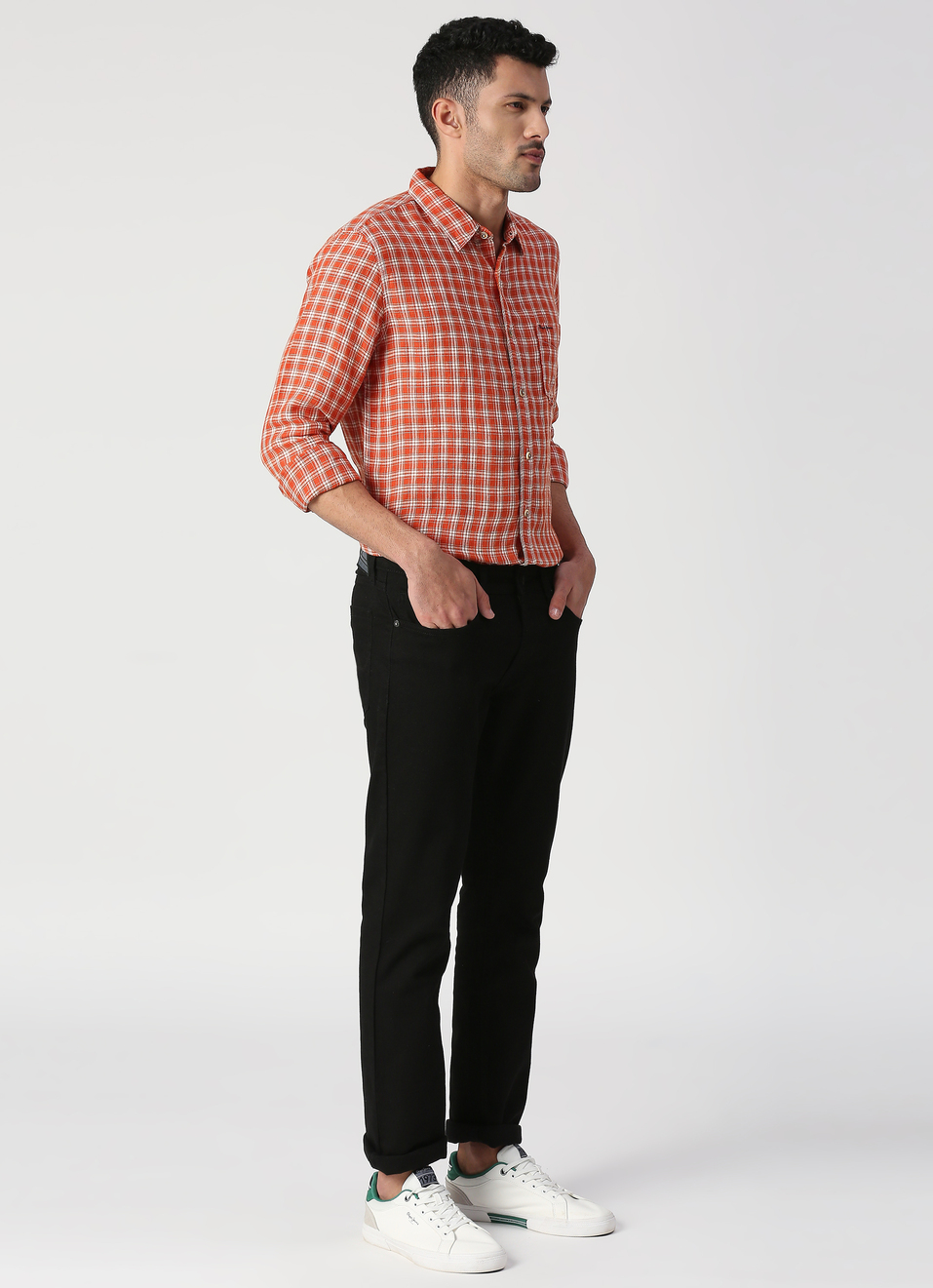 DROWN LS PURE LINEN CHECK, , large image number 5