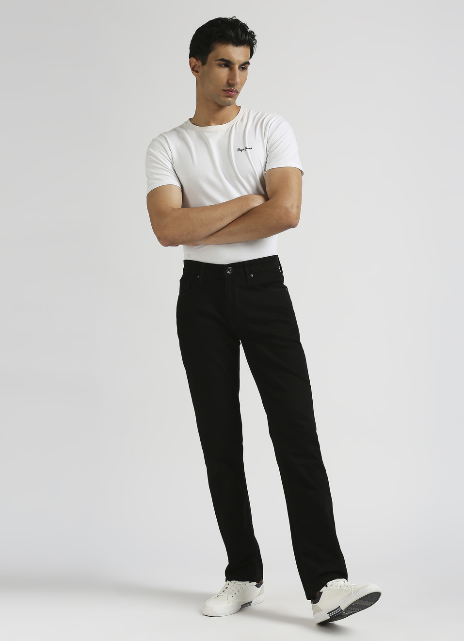 Vapour Dark Blue Mid Rise Slim Fit Jeans, , large image number 3