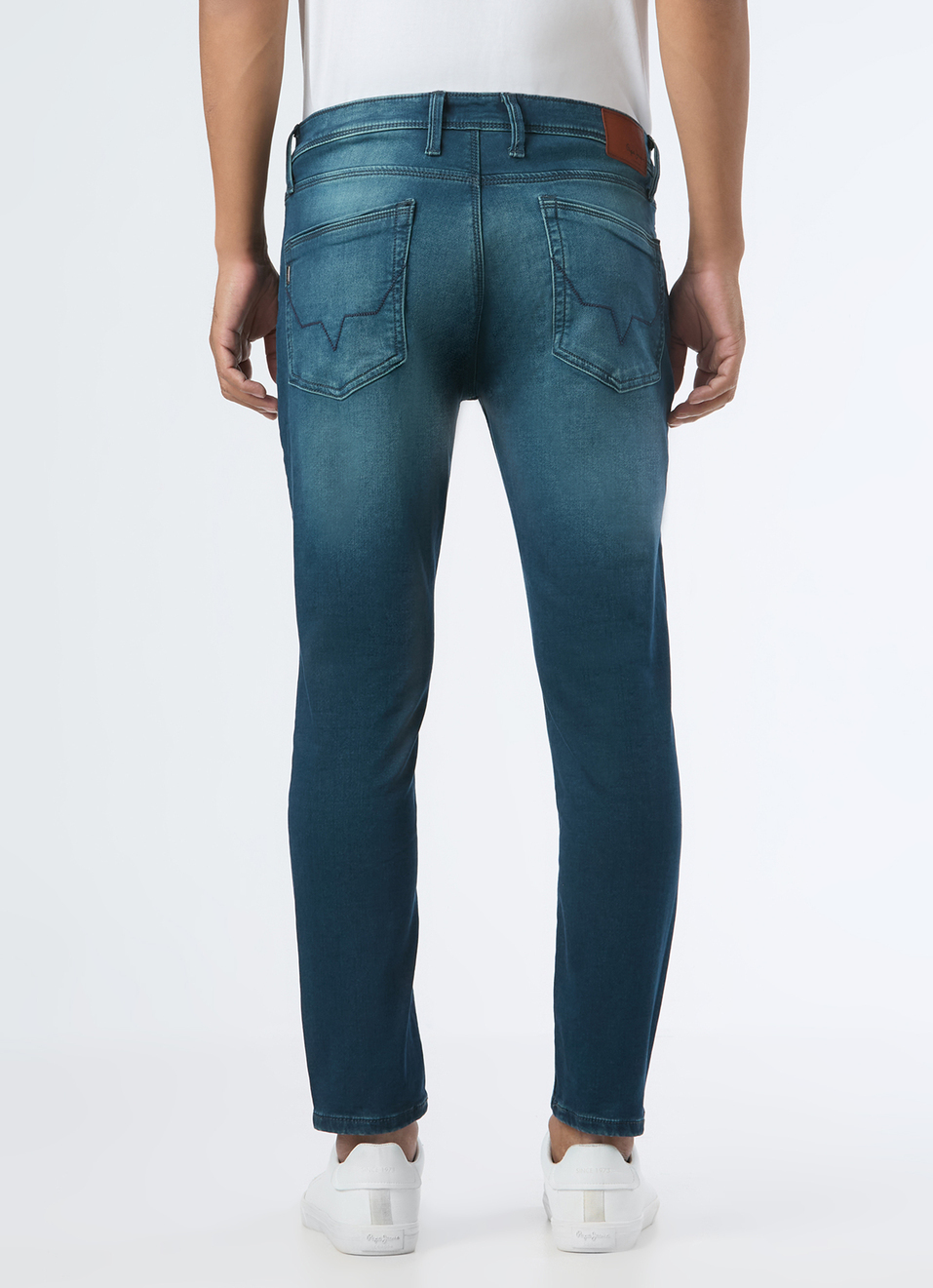 Men Green Mid Rise Skinny Fit Ankle Length Stretchable Jeans, , large image number 2