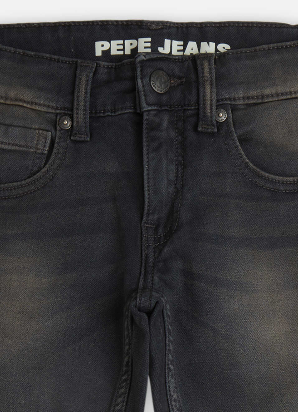 Boys Cash Grey Mid Rise Slim Fit Jeans, , large image number 2