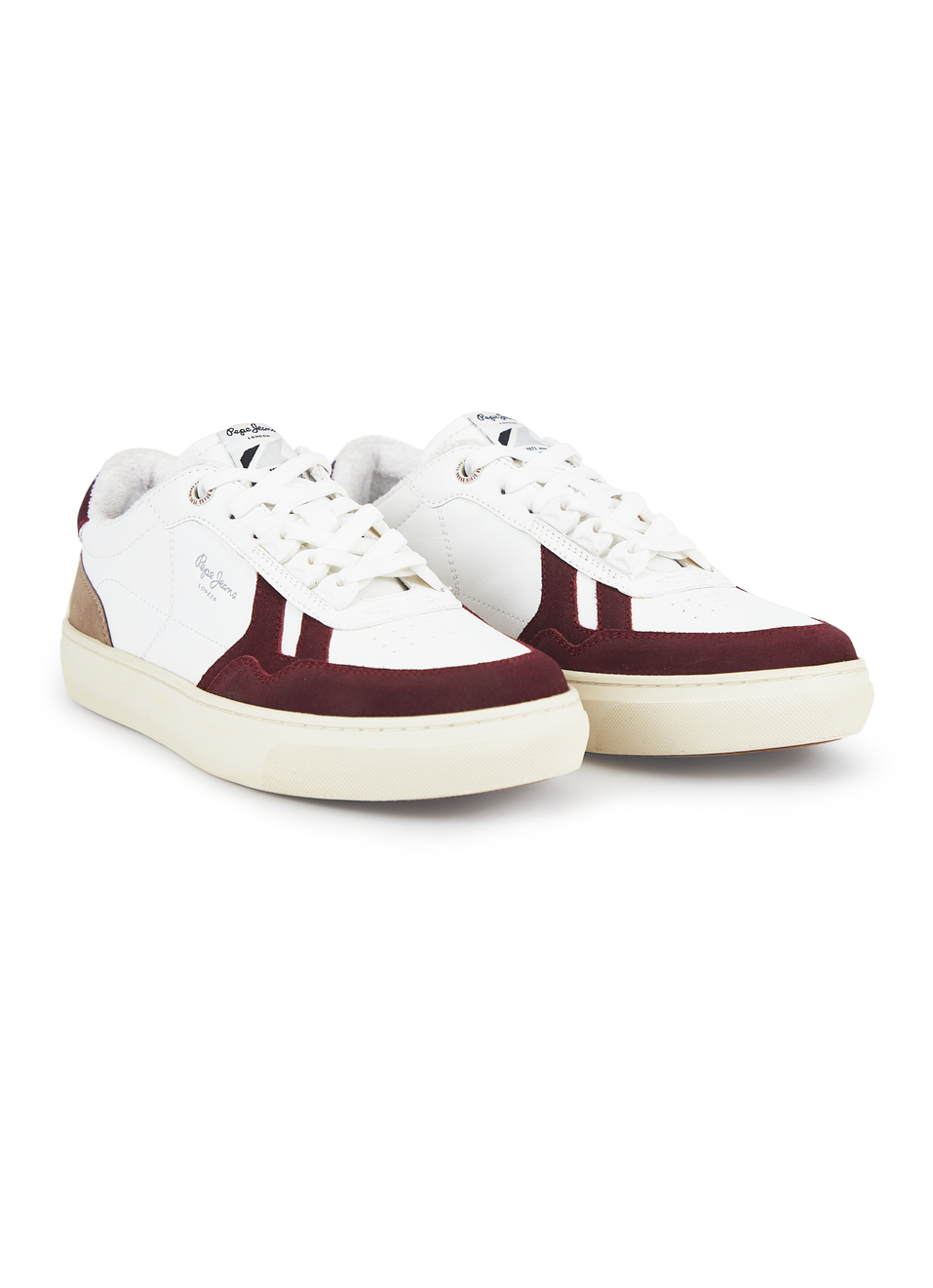 White And Red Retro Anti-skid Cupsole Sneakers, , large image number 2