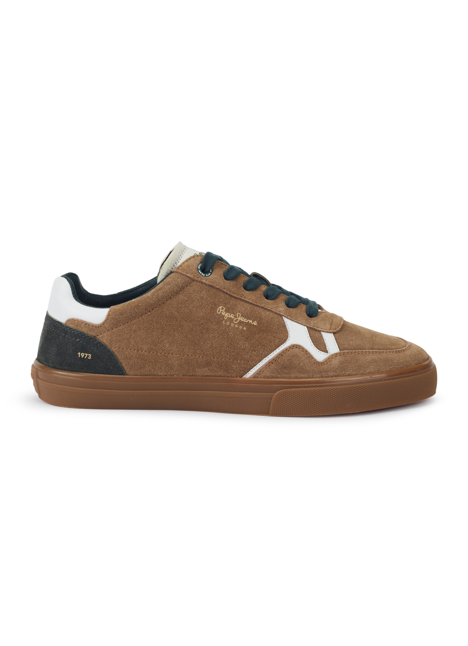 Men Brown Suede Leather Sneakers With Anti-skid Rubber Sole, , large image number 5