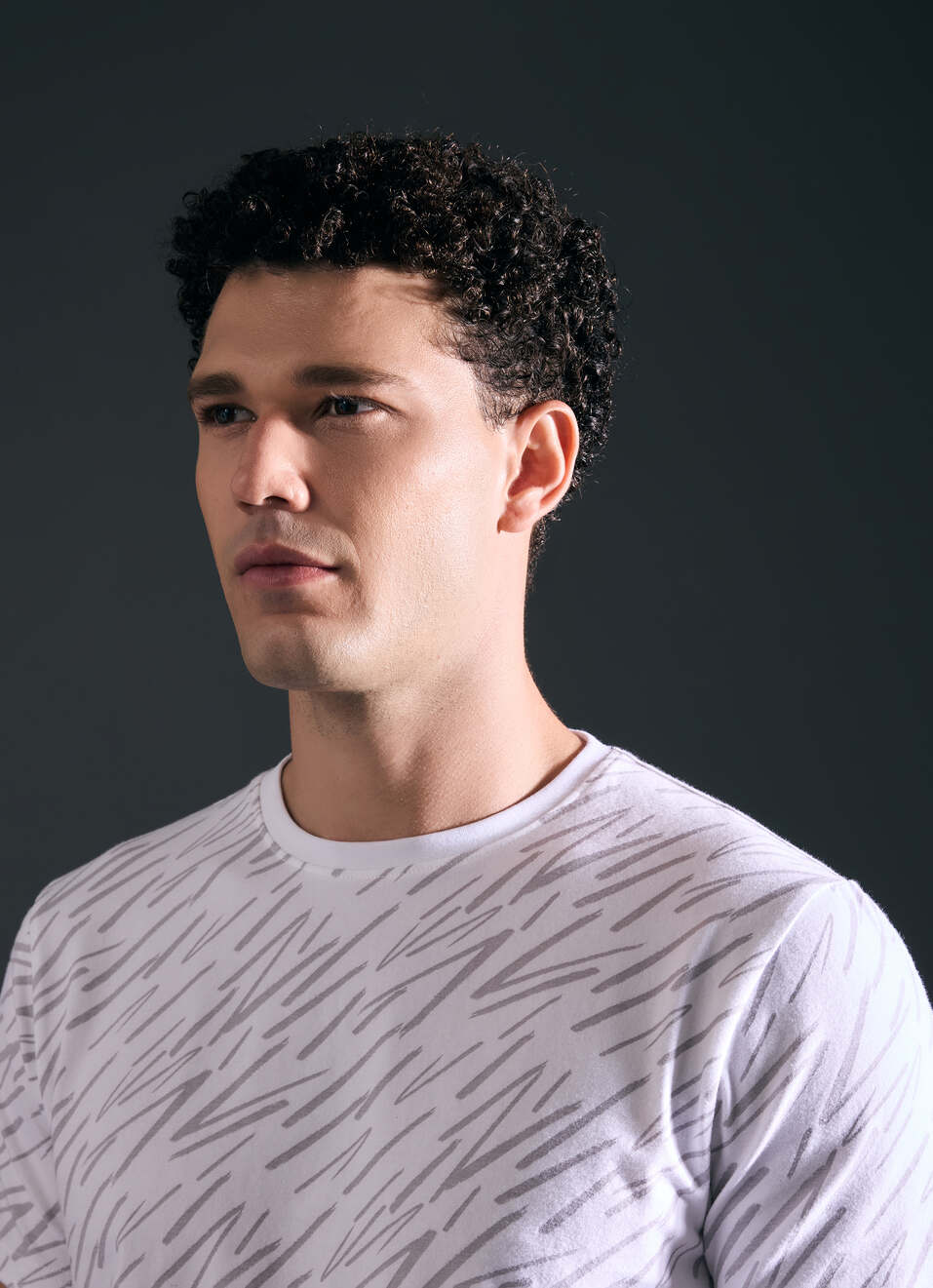 Men White All Over Print Short Sleeve T-shirt, , large image number 4