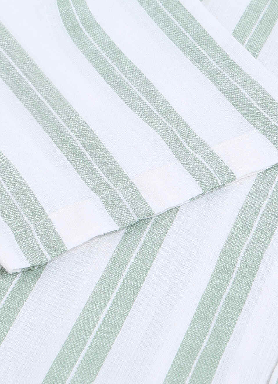 Men Green Striped Resort Collar Shirt, , large image number 3