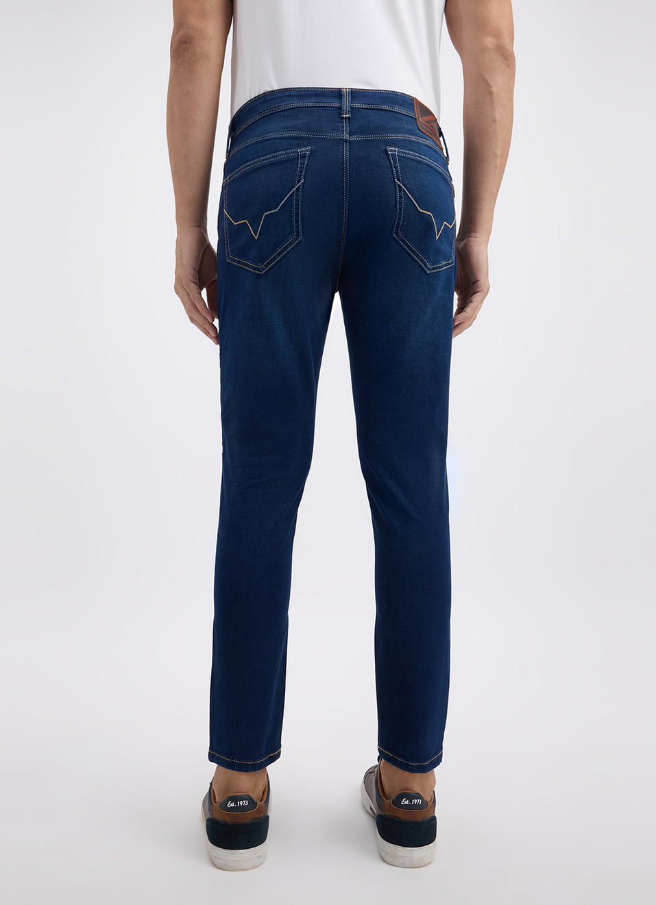 Men Blue Mid Rise Skinny Ankle Length Structured Jeans, , large image number 3