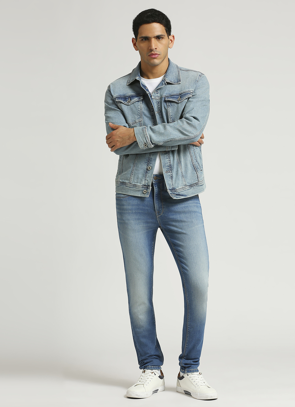 Chinox Blue Mid Rise Skinny Gymindigo Jeans, , large image number 1