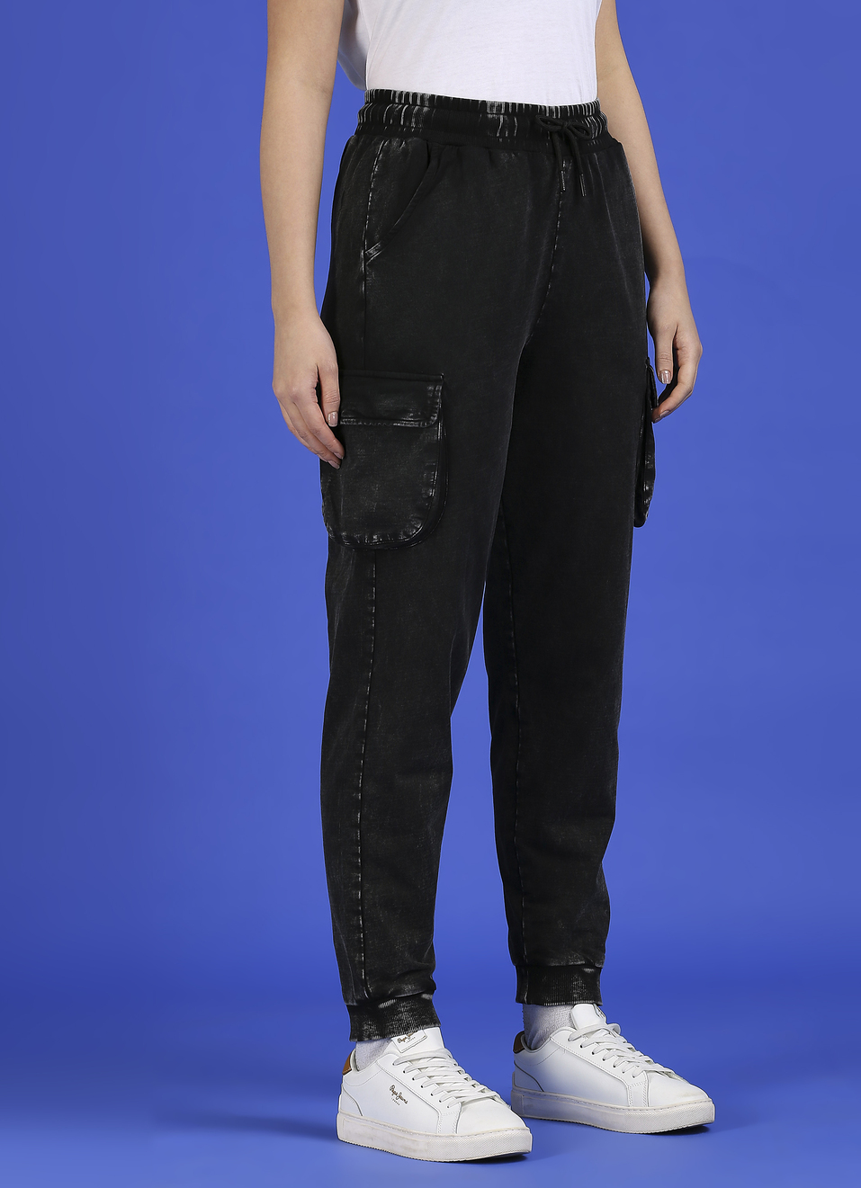 Black Knitted Joggers, , large image number 3