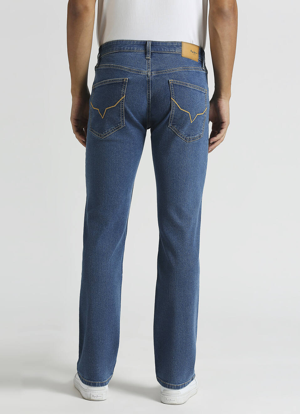 Holborne Ocean Blue Mid Rise Straight Fit Jeans, , large image number 3