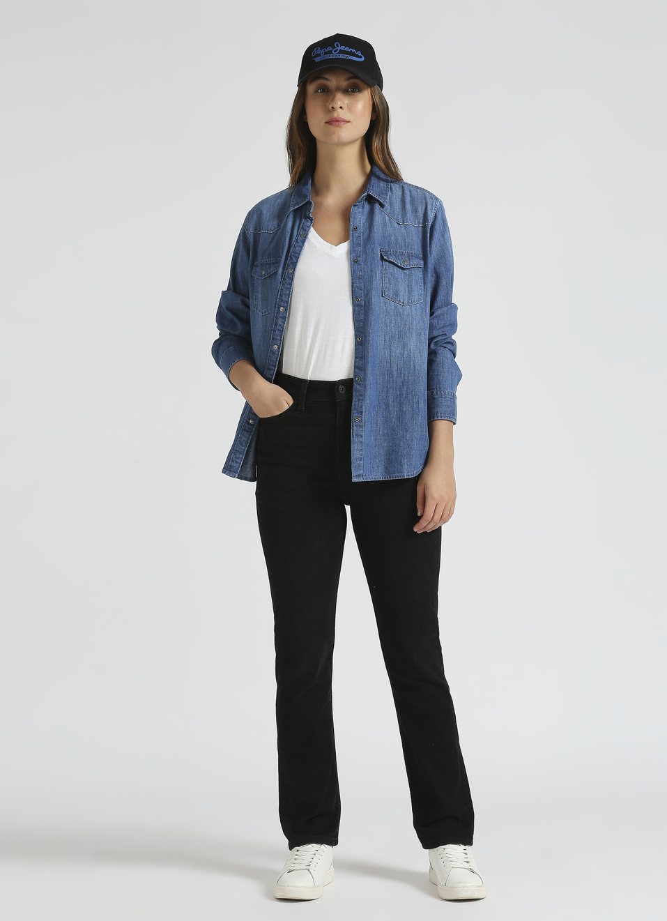 Mary Black Hight Waist Straight Softlex Jeans, , large image number 0