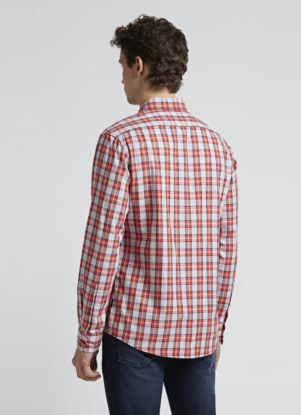 Orange Checks Full Sleeve Shirt, , large image number 2