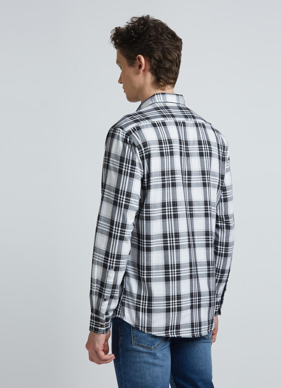 Black Check Full Sleeve Shirt, , large image number 2