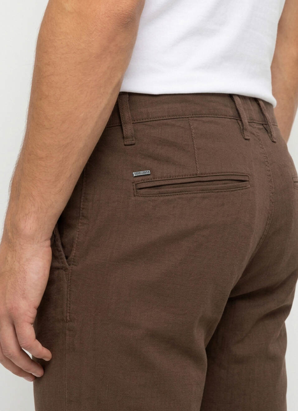 Men Brown Straight Chinos, , large image number 5