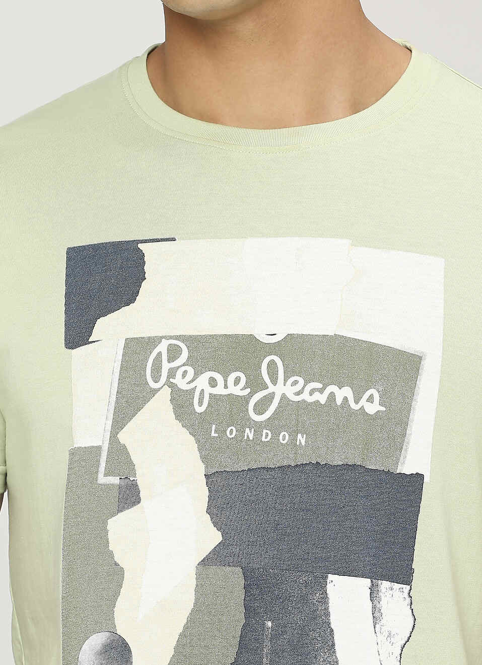 Green Crew Neck Short Sleeve T-shirt, , large image number 4