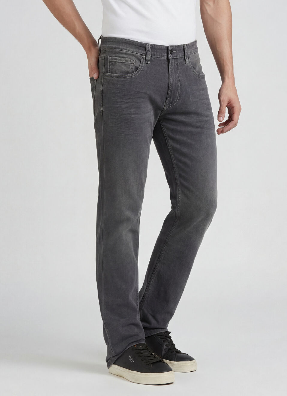 Holborne Black Mid Rise Straight Jeans, , large image number 0