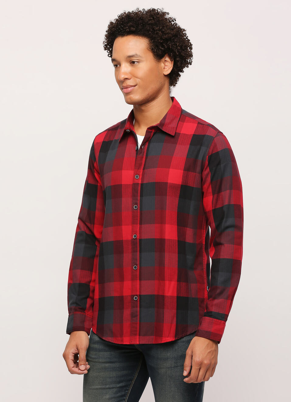 Red Checks Long Sleeve Shirt, , large image number 3