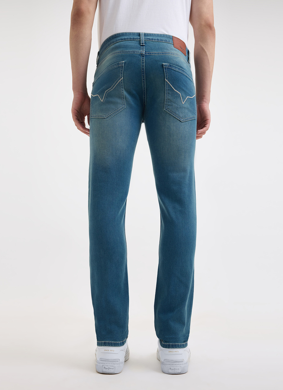 Men Blue Slim Fit Mid Rise Jeans , , large image number 3