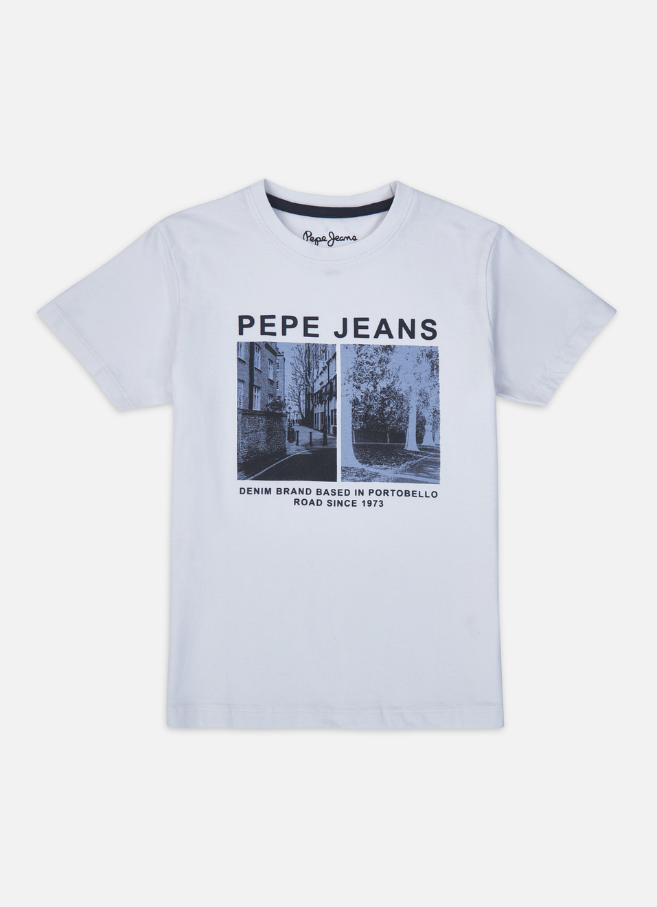 Boys White Graphic Print Short Sleeve T-shirt, , large image number 0