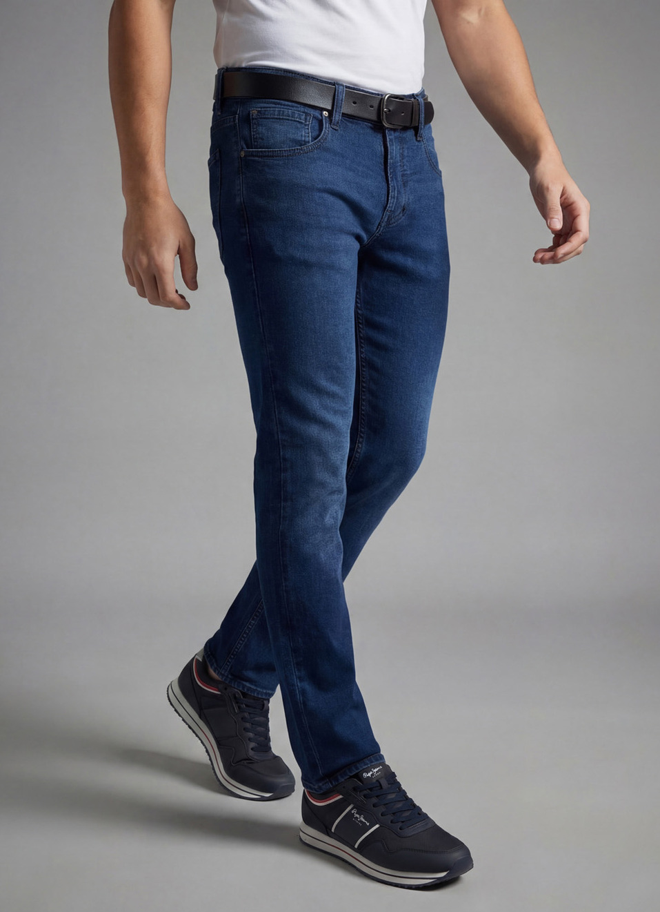 Men Blue Slim Fit Mid Rise Jeans , , large image number 0