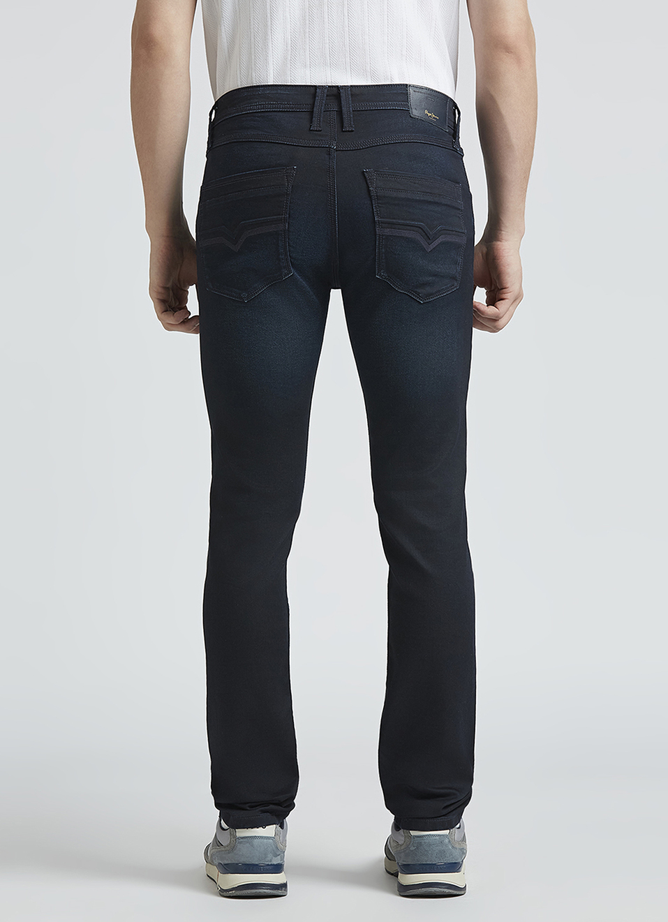 Vapour Blue Mid Rise Slim Heritage Jeans, , large image number 3
