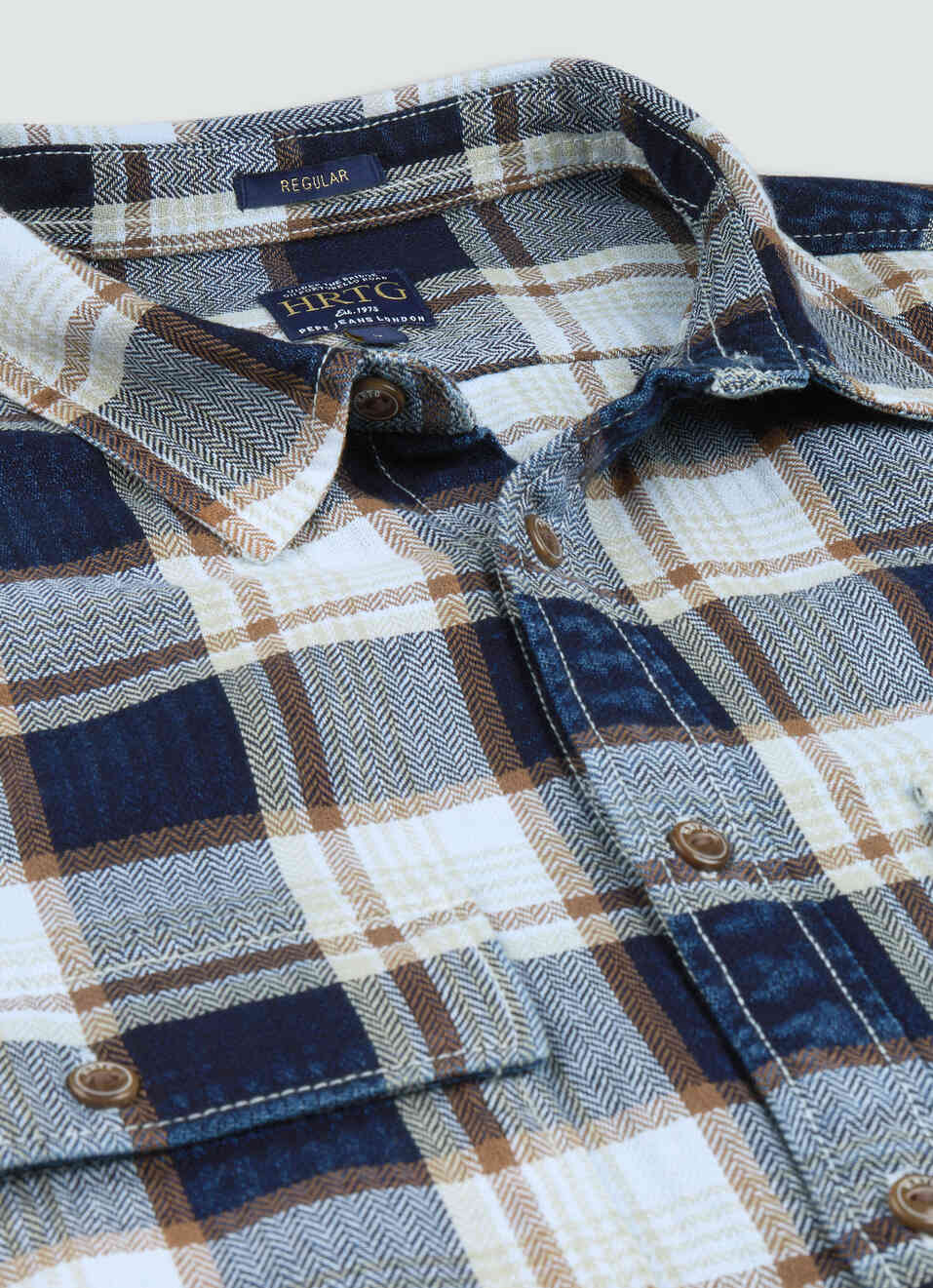 Men Indigo Blue Checked Shirt, , large image number 7