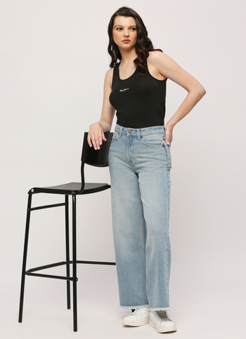 Wide Leg Loose Fit High Waist Jeans